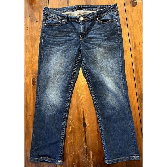 ANA women's cropped jeans size 31/12 medium wash - Picture 1 of 8